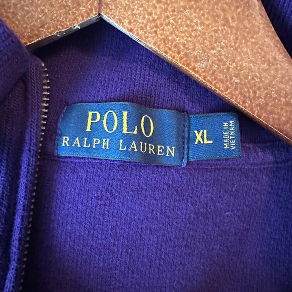 Ralph Lauren Men's‎ Purple 1/4 zip long sleeve sweater Mock Neck Sz XL - Picture 3 of 7